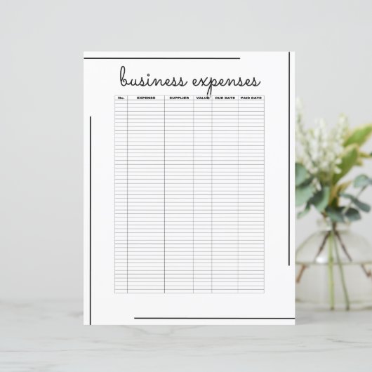 White Black Border Script Logo Business Exemplates (Staand voorkant)