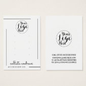 White Black Border Script Logo earling Display Visitekaartje (Voorkant /achterkant)