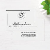 White Black Border Script Logo earling Display Visitekaartje (Bureau)