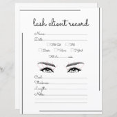 White Black Border Script Logo Lash Client Record (Voorkant / Achterkant)
