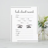White Black Border Script Logo Lash Client Record (Staand voorkant)