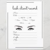 White Black Border Script Logo Lash Client Record (Voorkant)