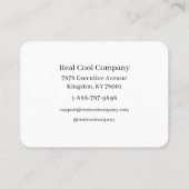 White & Black Bow Monogram Business Card Visitekaartje (Achterkant)
