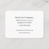 White & Black Bow Monogram Visitekaartje (Achterkant)