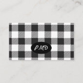 White Black Buffalo Pset Check Monogram Visitekaartje (Achterkant)