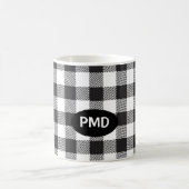 White Black Buffalo Pset Monogram op maat Koffiemok (Center)