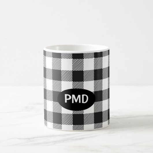 White Black Buffalo Pset Monogram op maat Koffiemok (Center)