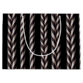 White & Black Candy Cane Gothmas Gift Bag Groot Cadeauzakje (Voorkant)