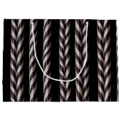 White & Black Candy Cane Gothmas Gift Bag Groot Cadeauzakje (Achterkant)