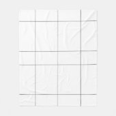 White black checked modern fleece deken (Voorkant)