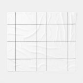 White black checked modern fleece deken (Voorkant (Horizontaal))