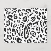 White & Black Cheetah Leopard Save the Date (Achterkant)