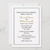 White Black Circle Monogram Font DIY BG Kaart (Achterkant)