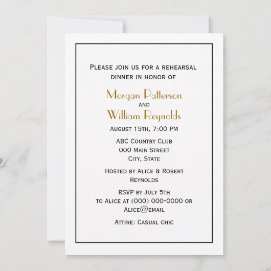 White Black Circle Monogram Font DIY BG Kaart (Achterkant)