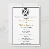 White Black Circle Monogram Font DIY BG Kaart (Voorkant)