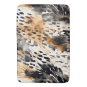 White Black Cream Leopard Animal Badmat (Voorkant Verticaal)