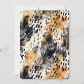 White Black Cream Leopard Animal Birthday Kaart (Achterkant)