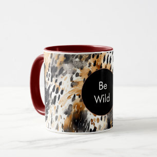 White Black Cream Leopard Animal Birthday Mok
