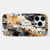 White Black Cream Leopard Animal Case-Mate iPhone Case (Achterkant (horizontaal))