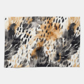 White Black Cream Leopard Animal Theedoek (Horizontaal)