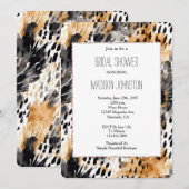 White Black Cream Leopard Animal Vrijgezellenfeest Kaart (Voorkant / Achterkant)