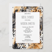 White Black Cream Leopard Animal Vrijgezellenfeest Kaart (Voorkant)