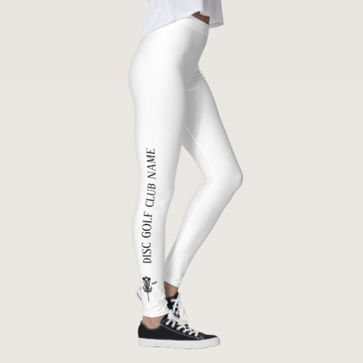White & Black Disc Golf Activewear Leggings (Rechts)