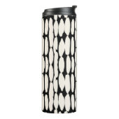 White black dot pattern. shibori circle seamless.  thermosbeker (Gedraaid links)