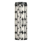 White black dot pattern. shibori circle seamless.  thermosbeker (Achterkant)