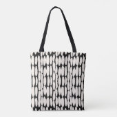 White black dot pattern. shibori circle seamless. tote bag (Achterkant)
