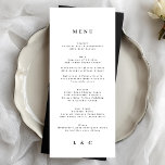 White Black Elegant Simple Monogram Weddenschap Menu<br><div class="desc">slim menu om het collectie aan te passen *als u meer papieren opties wilt,  kunt u dit ontwerp overbrengen naar een slim programma *of voor meer hulp contact met mij opnemen</div>