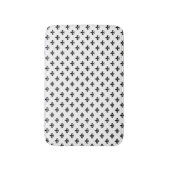 White Black Fleur De Lis Delicate Mardi Gras Badmat (Voorkant Verticaal)