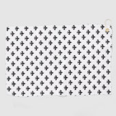 White Black Fleur De Lis Delicate Mardi Gras Golfhanddoek (Horizontaal)