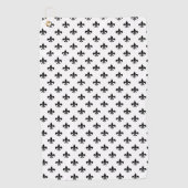 White Black Fleur De Lis Delicate Mardi Gras Golfhanddoek (Voorkant)