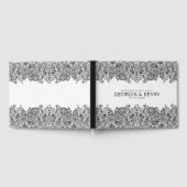 White & Black Floral Paisley Lace Gastenboek (Volledig)