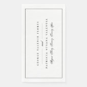 White Black Formal Calligraphy Elegant Framed Servet (Voorkant)