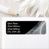 White Black Frac Background Return Address Sticker (Insitu)