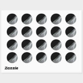 White & Black Fractal BackgroundRound Sticker (Vel)