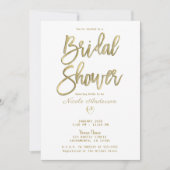 White Black Gold Modern Minimal Vrijgezellenfeest Kaart (Voorkant)