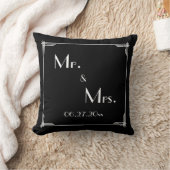 White Black Great Gatsby Art Deco Wedding Kussens (Deken)