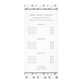 White Black Grey Paw Drukt Pet Care Reclamekaart (Achterkant)