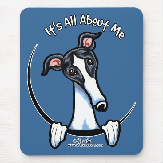 White Black Greyhound IAAM Muismat (Voorkant)