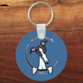 White Black Greyhound IAAM Sleutelhanger (Voorkant)