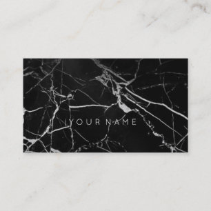 White Black Grungy Marble Vip Visitekaartje