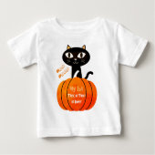 White Black Halloween Trick or treat Cat Pumpkin (Voorkant)