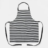 White Black Horizontal Stripe Pattern Stylish Schort (Voorkant)