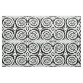 White & Black Hypnotic Swirl Art Stof (Fat Quarter)