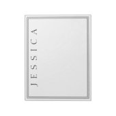 White & Black | Je Naam Notitieblok (Linkerzijde)