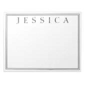 White & Black | Je Naam Notitieblok (Voorkant)