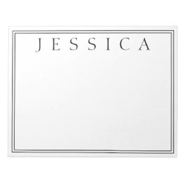 White & Black | Je Naam Notitieblok